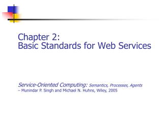 Chapter 2: Basic Standards for Web Services