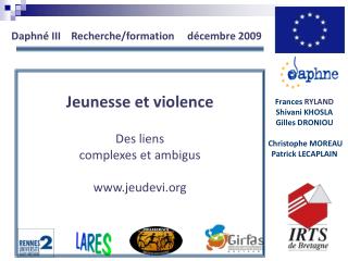 Daphné III Recherche/formation décembre 2009