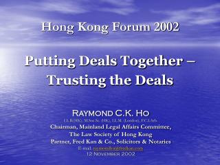 Hong Kong Forum 2002