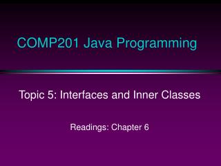 COMP201 Java Programming