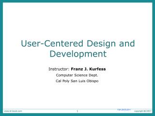 User-Centered Design and Development