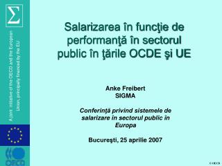 Anke Freibert SIGMA Conferinţă privind sistemele de salarizare în sectorul public în Europa