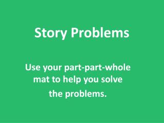 Story Problems