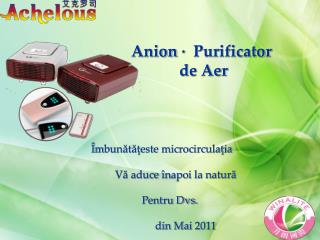 Anion · Purificator de Aer