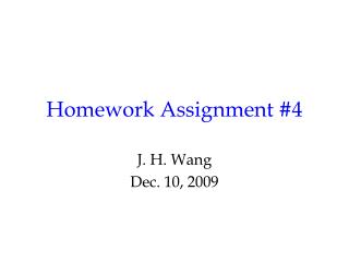 Homework Assignment #4