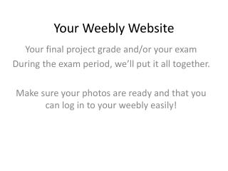 Your Weebly Website