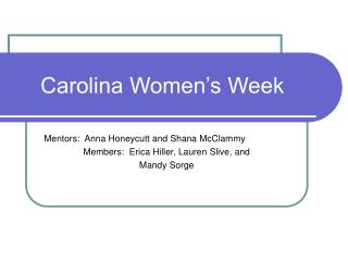 Carolina Women’s Week