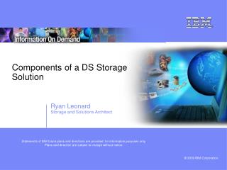 Components of a DS Storage Solution