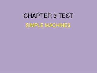 CHAPTER 3 TEST