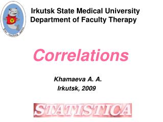 Irkutsk State Medical University Department of Faculty Therapy