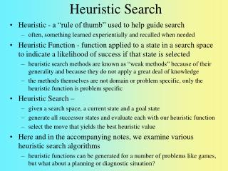 Heuristic Search