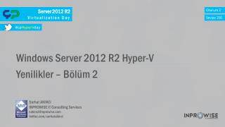 Server 2012 R2 Virtualization Day