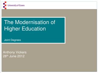 The Modernisation of Higher Education Joint Degrees