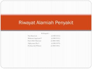 Riwayat Alamiah Penyakit