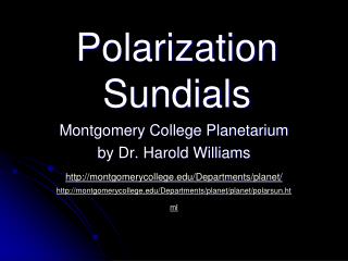 Polarization Sundials