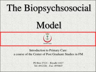 The Biopsychsosocial Model