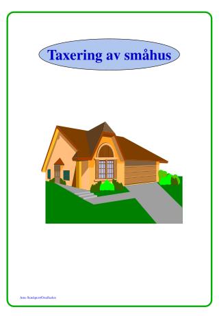 Taxering av småhus