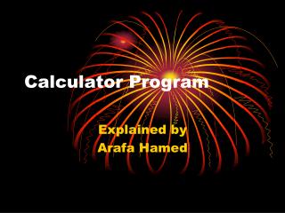 Calculator Program