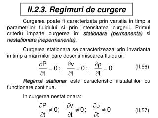 II.2.3. Regimuri de curgere