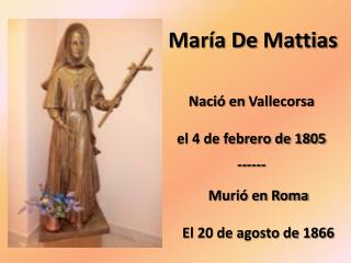 María De Mattias