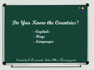 Do You Know the Countries ?