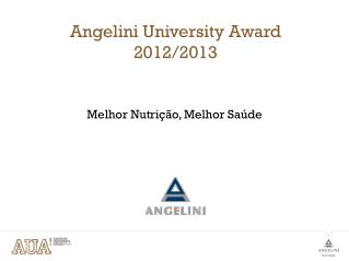 Angelini University Award 2012/2013