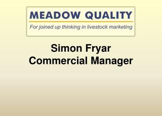 Simon Fryar Commercial Manager