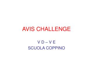 AVIS CHALLENGE