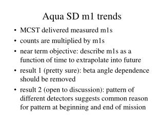Aqua SD m1 trends