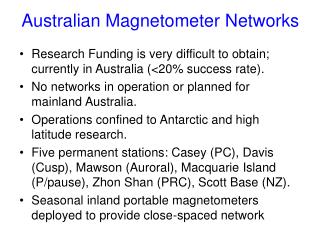 Australian Magnetometer Networks