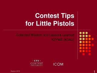 Contest Tips for Little Pistols