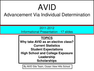 AVID Advancement Via Individual Determination