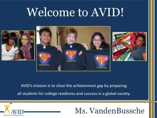 Welcome to AVID!