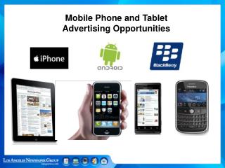 Mobile Phone and Tablet Advertising Opportunities