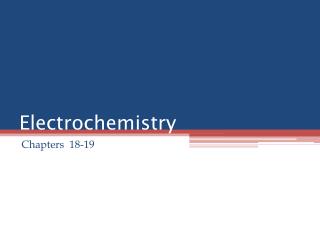 Electrochemistry