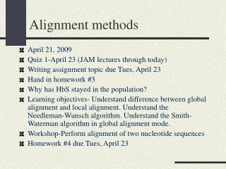 Alignment methods