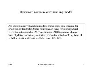 Habermas: kommunikativ handlingsmodel