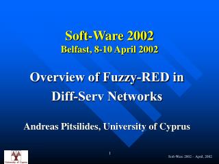 Soft-Ware 2002 Belfast, 8-10 April 2002