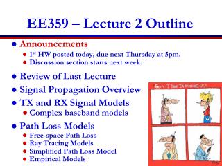 EE359 – Lecture 2 Outline