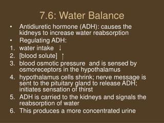7.6: Water Balance