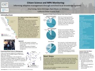 Citizen Science and MPA Monitoring:
