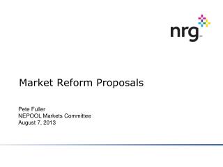 Market Reform Proposals