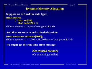 Dynamic Memory Allocation