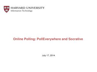 Online Polling: PollEverywhere and Socrative