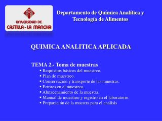 QUIMICA ANALITICA APLICADA