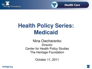 Health Policy Series: Medicaid