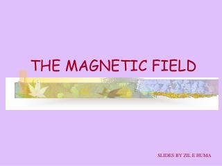 THE MAGNETIC FIELD