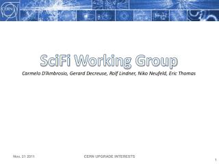 SciFi Working Group