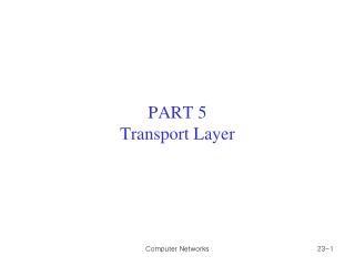 PART 5 Transport Layer