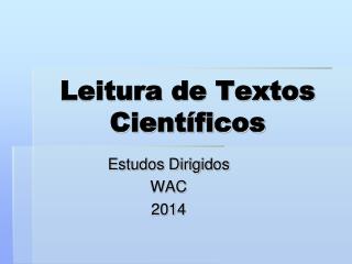 Leitura de Textos Científicos